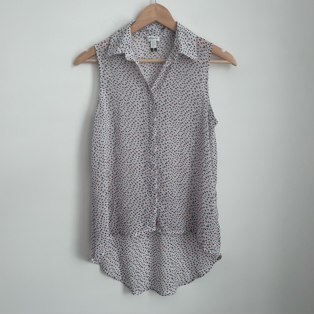 Dynamite Patterned  Asymmetrical Sleeveless Blouse